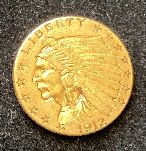 1912 $2.50 Gold Indian Head Coin