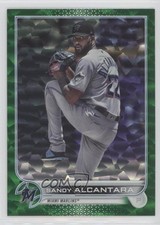 2022 Topps Series 2 Green Foilboard 3/499 Sandy Alcantara #606 s7f