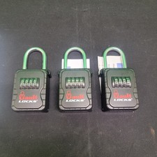 Set Of 3 New Vault Locks 3200 Door Lockbox Hide A Key Hanging Lock Box 4 Digit