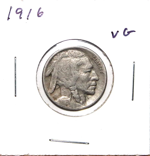 1916 US Buffalo Nickel VG Very Good Free Shipping