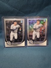 (2×) Aaron Judge🔥1×Mojo Refractor 1× Silver Base 2025 Bowman Chrome #99
