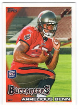 2010 Topps ARRELIOUS BENN Rookie card #101. rookie card picture
