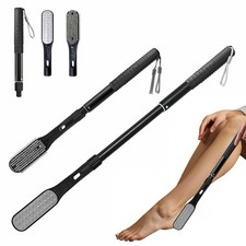 Toe Cleaning Brush, 18.8"-25.9" Telescopic Long Handle Foot Brush,Foot File f...