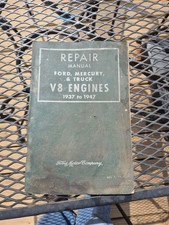 1937-1947 Ford Mercury Car Truck V8 Engine Shop Manual Original Booklet 46
