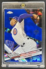 Marketplace image: 2018 Topps Transcendent VIP Aroldis Chapman Blue Sapphire Chrome #1/1