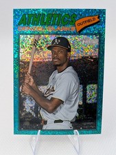 2026 Topps Heritage - Denzel Clarke #324 Chrome Blue Sparkle - Athletics