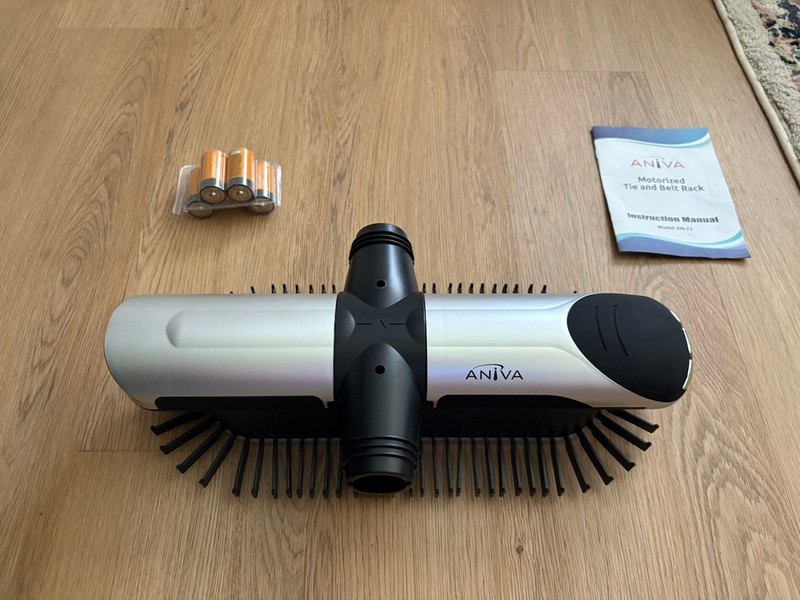 Aniva Motorized Tie Rack Closet Organizer, Automatic Rotation! w/ Batteries!