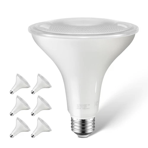 6 Pack PAR38 Outdoor Flood Light Bulb 1050 Lumens LED Bulbs 5000K Dimmable