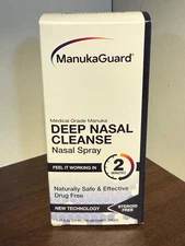 Nasal Nose Spray Manuka Guard Steroid Free Deep Nasal Cleanse 0.65oz Manuka