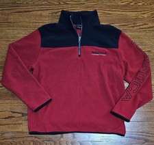 90's Vintage NAUTICA Competition Men's 1/4 Zip Pullover Fleece Large Sweatshirt