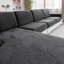 Washable Stretch Sofa Covers for L Shape Sectional - Dark Gray 1PC