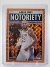 LEBRON JAMES 2024-25 MOSAIC NOTORIETY ORANGE MOSAIC PRIZM LAKERS /49 Q5600