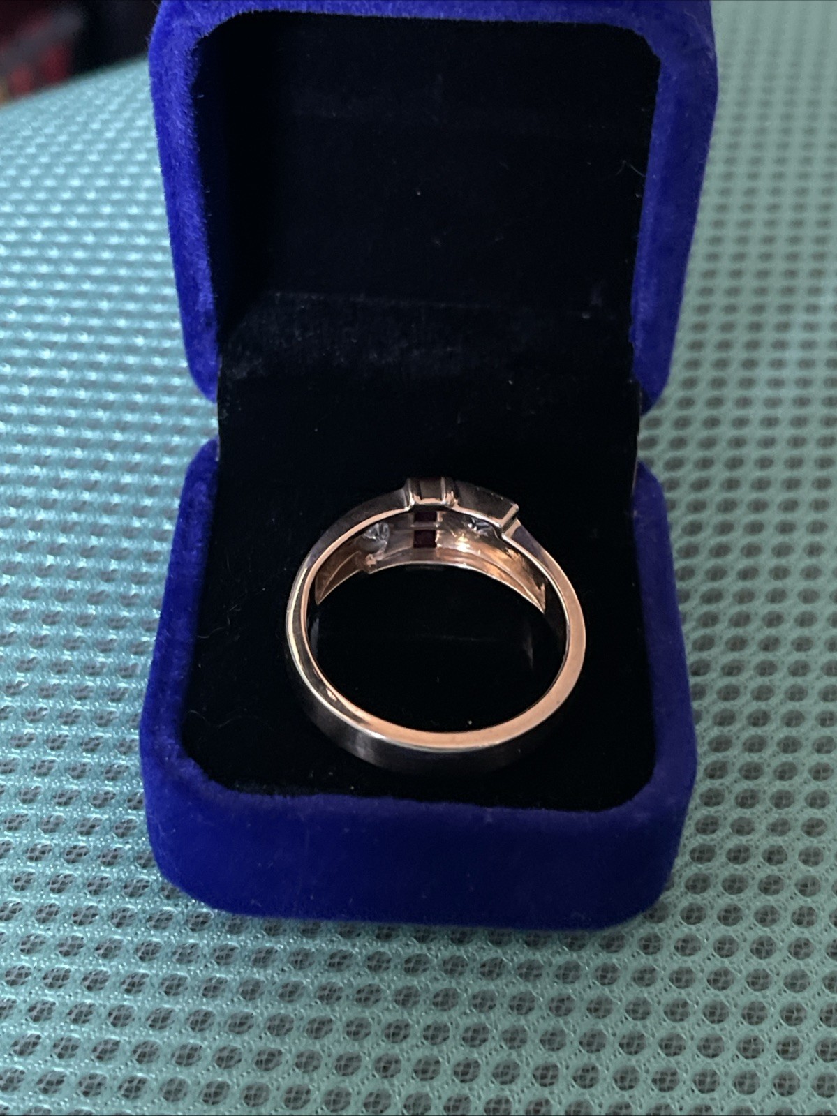 14K Solid Gold Diamond Ruby Men’s Ring Size 15 La… - image 9