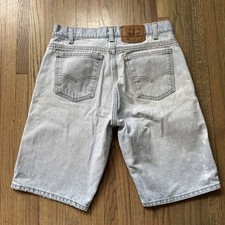 Vintage 90s Levis 550 Orange Tab Shorts Size 32 Jean Denim Blue USA Made