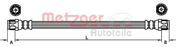 Metzger Bremsschlauch 4110224 FüR CitroËN Peugeot-image