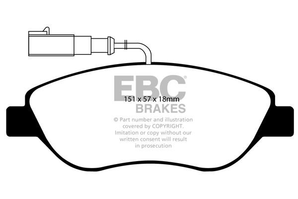 EBC DP41382/2R BRAKE PAD SET DISC BRAKE Front