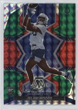 2022 Panini Mosaic Rookies Choice Red and Green Prizm Jelani Woods #358 16wc