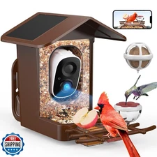 PeckCam® Bird Feeder with Camera Solar Powered, AI Identify and A