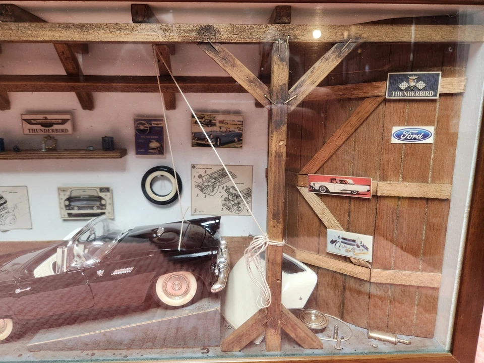 Danbury Mint "The 55 Thunderbird ShadowBox" 1955 Ford Thunderbird Shadow Box 23" - Image 4 of 4