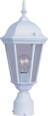 Westlake 1-Light Outdoor Post Lantern - White Finish & Clear Glass Shade