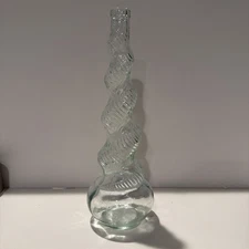 Cardassian Kanar Bottle Unique Spiral Bottle Clear Glass Wine Decanter 13"