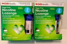 2x CVS Sugar Free Nicotine Mint Mini Lozenge 2mg 162 Ct Total SEE PICS 4 DATE