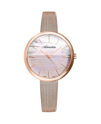 ADRIATICA Women Quartz Casual Watch Classic Dress Pink Dial Waterproof Round Swi