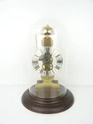 Antique Vintage Table Clock Dome SKELETON German Kieninger Old 8 Day Clock