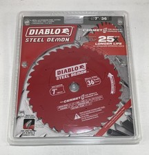 Diablo Steel Demon 7" 36T Cermet Metal  Stainless Cutting Saw Blade 20mm Arbor
