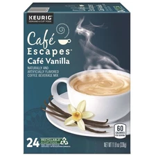 Cafe Escapes 6812 K-Cups - Cafe Vanilla (24/Box) New