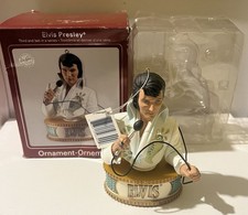 Carlton Cards Elvis Presley Heartbreak Hotel Musical Ornament Bust w/ Box Tested