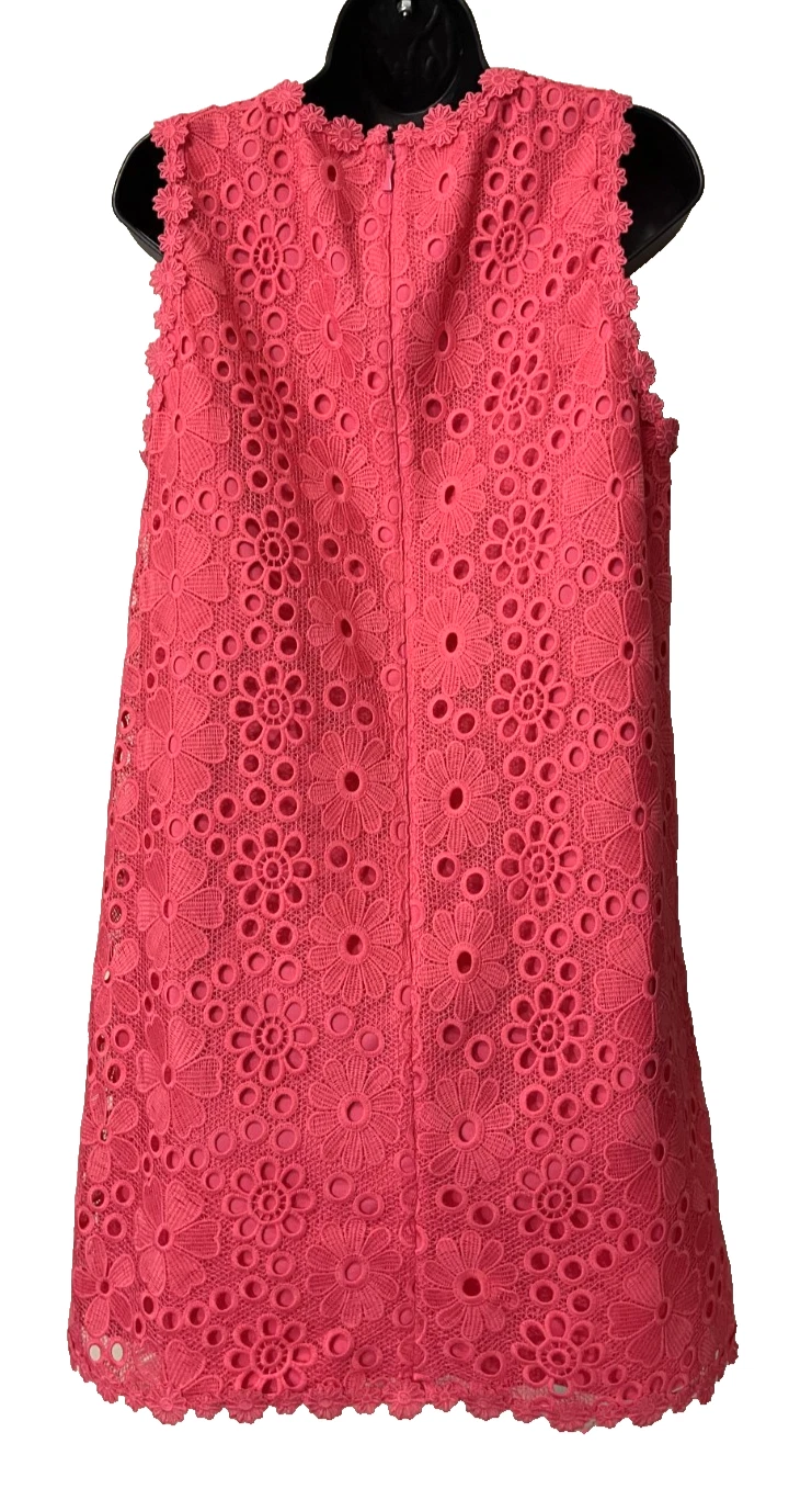 Abito Kate Spade pizzo floreale tubino Shore Thing rosa taglia 10 $348