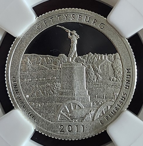 2011 S Silver 25C Gettysburg NGC PF 70 Ultra Cameo ER - Picture 3 of 4