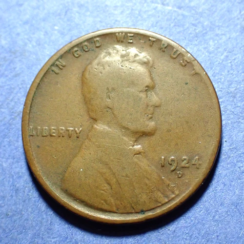 1924-D Lincoln Cent  VG+