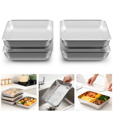 4 X Non-Stick Baking Tray Bakeware Oven Sheet Roasting Tin Pan Loaf 25cm UK B&H