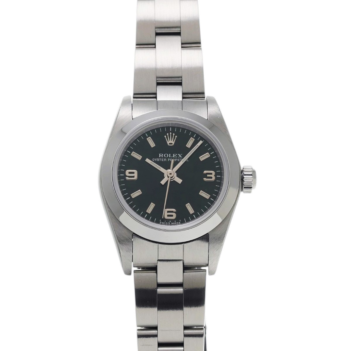 ROLEX Oyster Perpetual 76080 black WATCH 748800