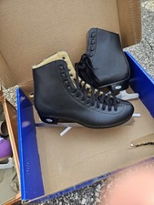 Riedell 110 Opal Ice Skates with Stainless Steel Spiral Blade Black Size 10