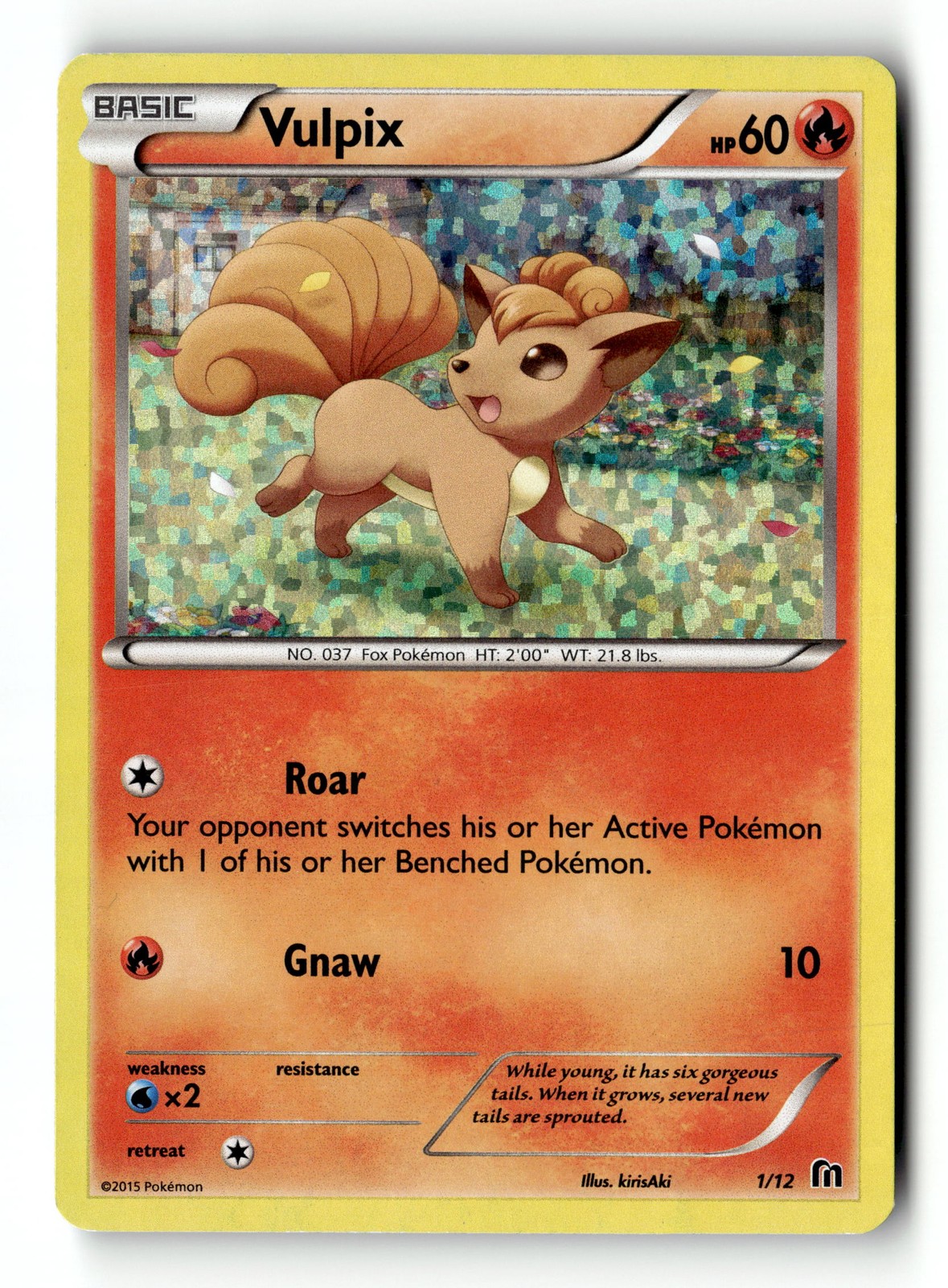 Pokemon Card Vulpix - 1/12 Holo LP McDonald's Promos 2016 1/12