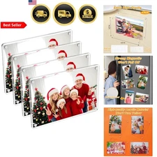 Acrylic Fridge Magnetic Photo Frame 4x6 Double Sided Clear Display