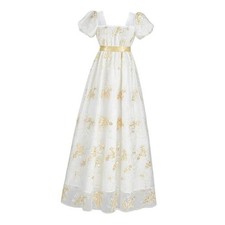 Regency Dress Women Regency Costume Empire Waist XX-Large Champagne Gold