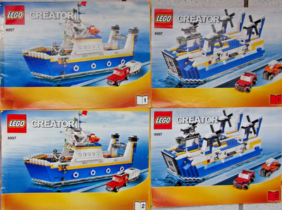 Lego  Creator - 4997 - Auto-Fähre, Hovercraft, Flugzeug (3 in 1 Set) - ohne OVP