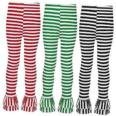  3 Pcs Girls 10-12 Years Red and White, Green and White, Black and White