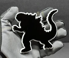 1xGodzilla Badge Tailgate front grill Emblem RAGING Red/Black, Aggressive