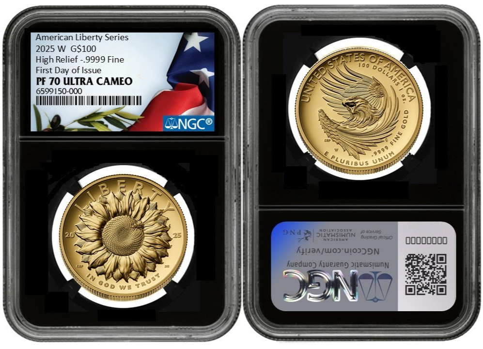 2025 W Gold American Liberty $100 NGC PF70 UCameo First Day