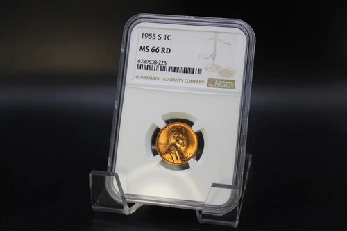 🔥1955-S Lincoln Cent - MS66 RD 🔥