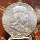 1951 Franklin Half Dollar 90% Silver Nice Coin