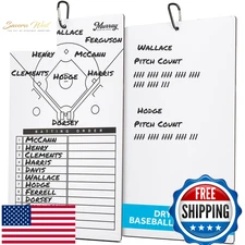 Murray Sporting Goods Dry Erase Baseball Coaches Clipboard Double-Sided