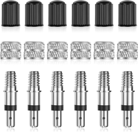 flintronic Fahrradventil, 6 StüCk Fahrradventil Adapter, Fahrrad Ventilkappe, Ve
