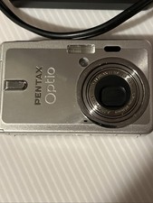 Pentax Optio S60 6MP Digital Camera 3x Optical Zoom Silver + Case - Untested