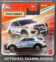 "Matchbox \"Ford Police Interceptor\" Polizei JHP46-LA10 Ovp UngeÖFfnet Ansehen!"